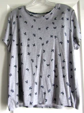 Croft & Barrow Women Short Sleeve Blouse Top XL Cotton