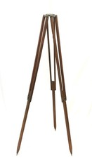 Antique/Vintage Early 19th Century Sturdy Tripod Wooden/Brass Fittings