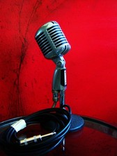 Vintage 1960s Shure 55S dynamic cardioid microphone Elvis w accessories 55SW 55