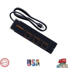 8 Outlet Slim Surge Protector - 3420 Joules, Fireproof Safety Features