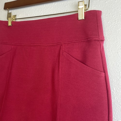 Anthropologie Maeve Mackenzie Ponte Mini Skirt Hot Pink Business Casual Small - Picture 3 of 14
