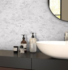 SUNWINGS Peel and Stick Mosaic Natural 3D Stone Self Adhesive Tiles, 12 x 11