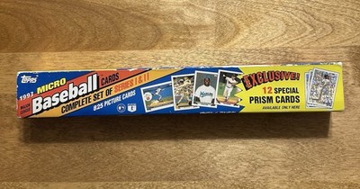 1993 Topps Baseball Micro Factory Complete 825 Card Set 12 Prism