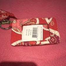 Vera Bradley Paisley Fabric Zip ID Case Key C...