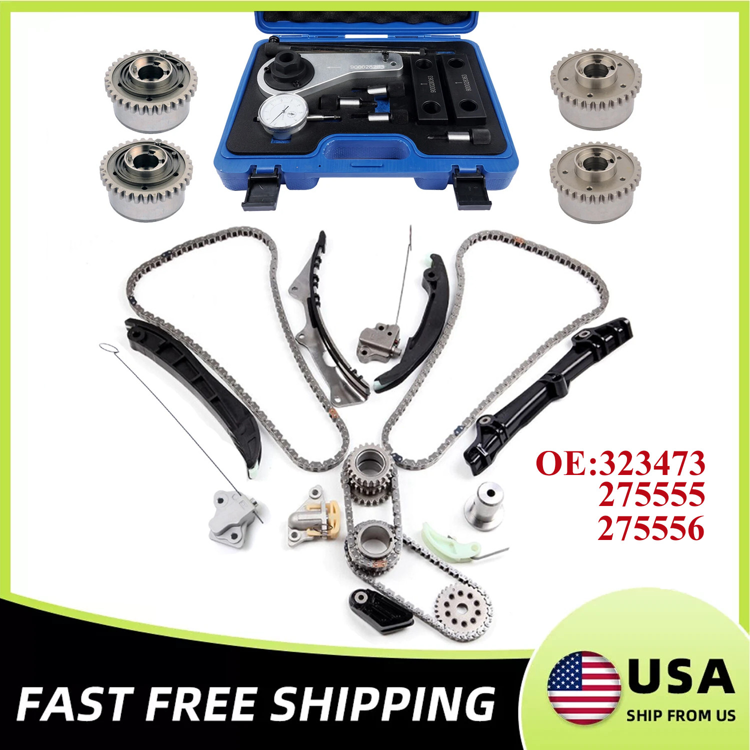 Timing Chain Kit Camshaft Phaser Tool Fit Maserati Ghibli S Levante S 3.0L Sport