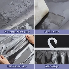 24 Pcs Hanging Storage Bags Large Hook 14 X 21" Clear Book with for Classroom