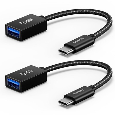 USB C to USB Adapter, 2 Pack USB C to USB 3, Type C to Type A, Thunderbolt 3 ...
