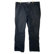 Carhartt Double Knee Pants Men  s 40x32 Black Duck Canvas Relaxed 103334 Rugged