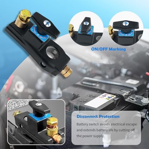 Car Battery Disconnect Switch,12/24V Battery Kill Switch for Quick 