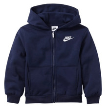 Nike NSW Club Fleece LBR Full-Zip Hoodie NAVY size S 4-5
