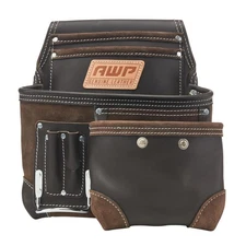 TrapJaw Oil-Tan Leather Tool Pouch 1L-995-1, Brown, Durable Belt Organizer