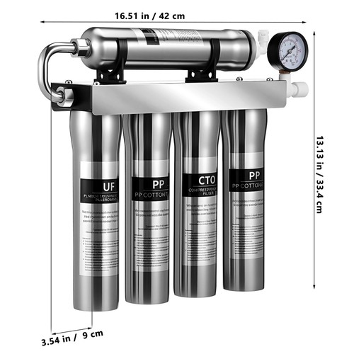 5 Stage UF Membrane Water Filtration System Purifier 304 Stainless Steel 90L/H - Picture 19 of 20