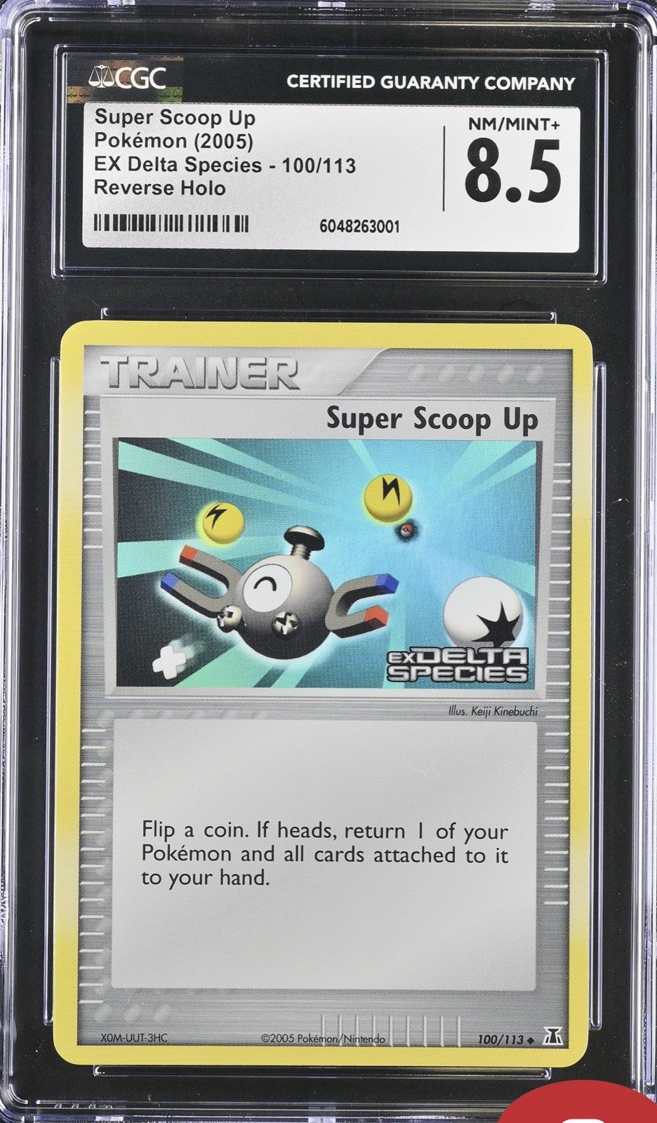 CGC 8.5 Super Scoop Up 100/113 EX Delta Species Reverse Holo Stamp Nm Low Pop 2