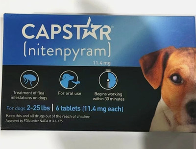 NEW Nitenpyram 11.4mg 6 Tablets For Small Dogs (2-25 lbs) 6 Doses Exp 02/2028+