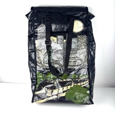 Trader Joe's Nocturne Night View Roller Tote Bag Insulated Wheels