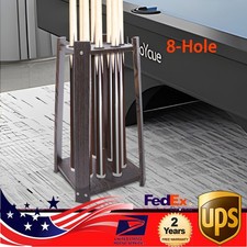 8-Hole Billiard Cue Rack Wood Multifunctional Pool Stick Stand Holder Cue Holder