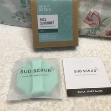 Sud Scrub Antimicrobial Silicone Face Scrubber, Gentle Exfoliator