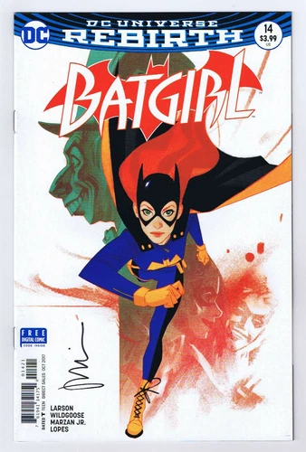 Batgirl #14 Variant VF/NM Signed w/COA Joshua Middleton 2017 DC Comics
