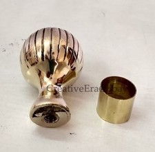 New Designer Brass Solid Round Head Handle Victorian Wooden Walking Stick Cane