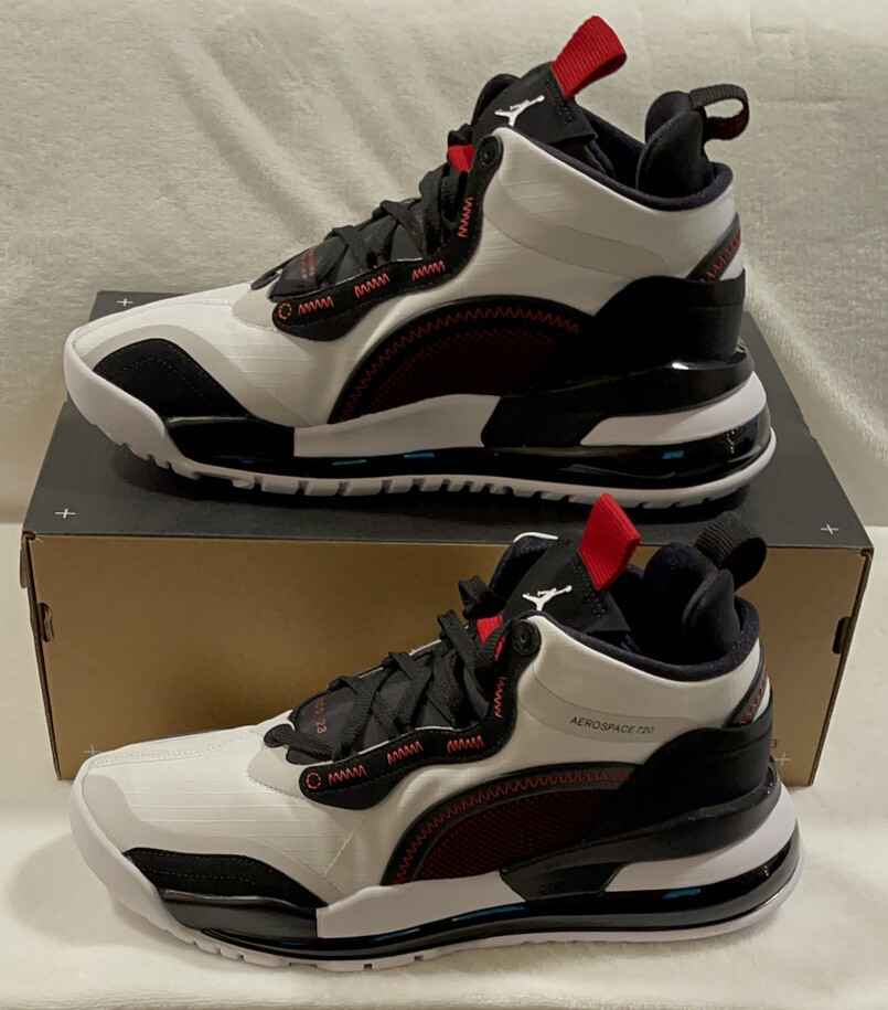 nike air jordan aerospace 720 black red space white