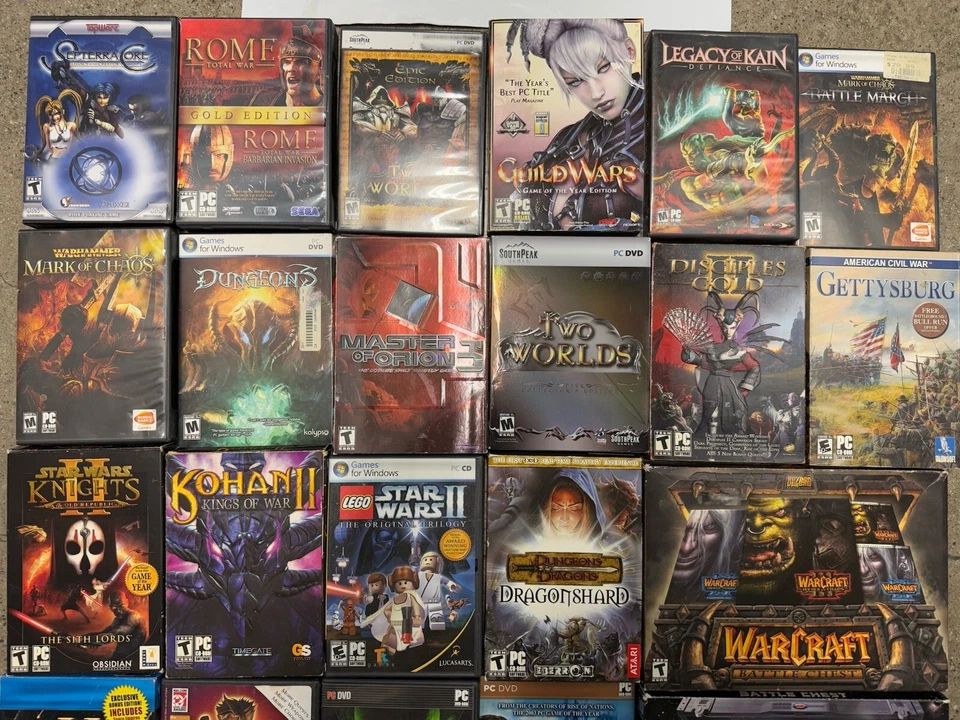 Mega Lote 70 Juegos Videojuegos PC De Colección Algunos con Cajas StarCraft Diablo Warcraft Foto 3 de 4