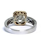 GIA 18k gold platinum 1.50ct VS1 G princess diamond halo engagement ring 6g rare — photo 6