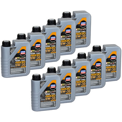 Motoröl Top Tec 4200 5W-30 LIQUI MOLY 10 X 1 Liter für Audi BMW Citroen Daewoo 