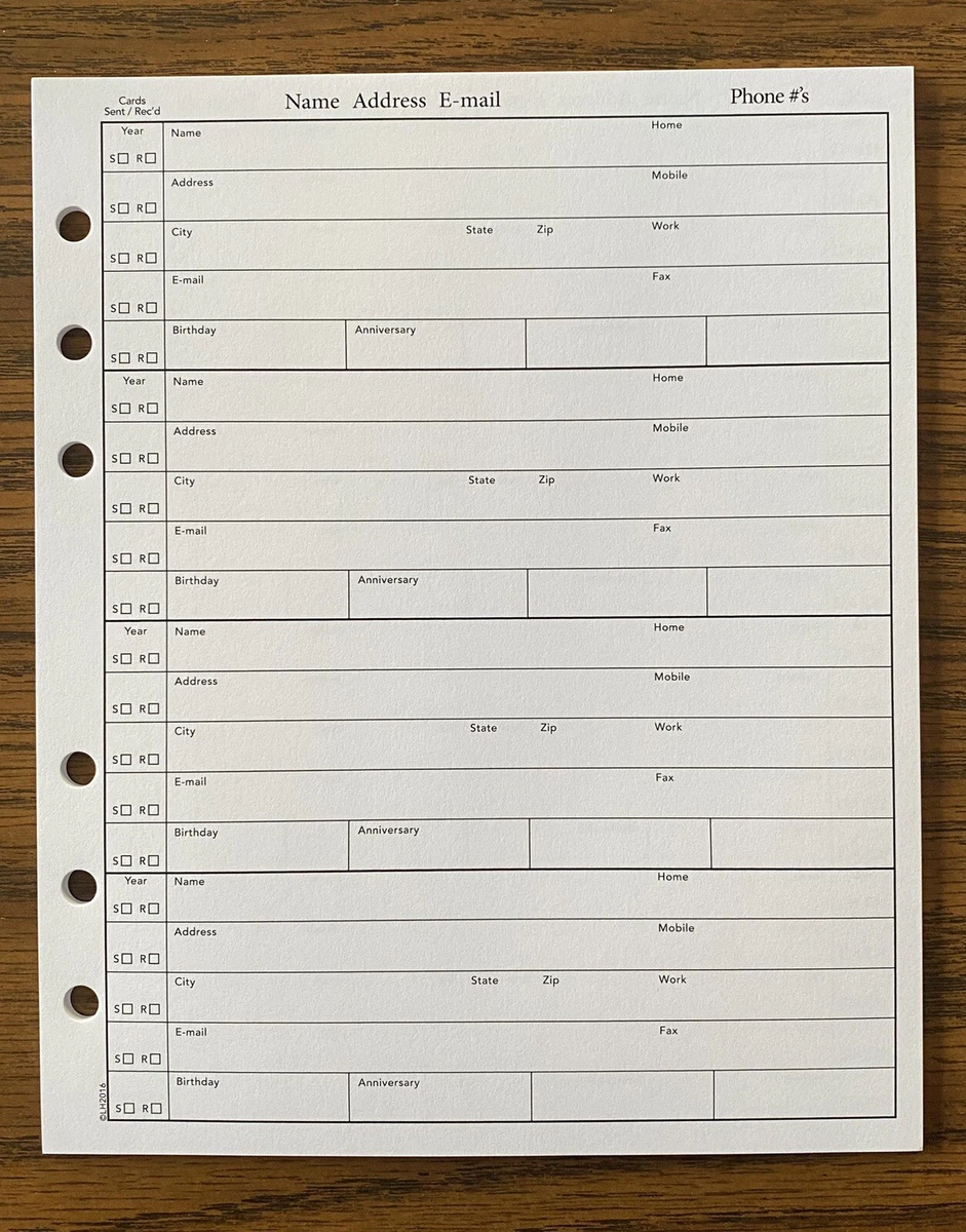 Happyaokeland Address Book With Tabs - Large Print Refillable Contact Organizer