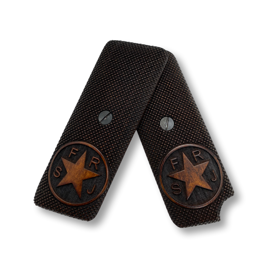 star team ブラウン ZIB Grips FRJ Star for Tokarev M57 Zastava M88A Brown Beech Wood