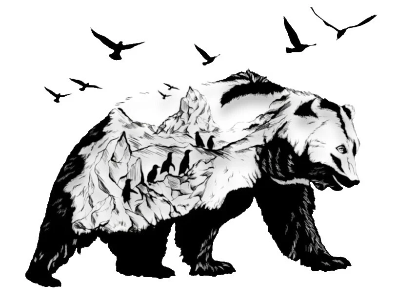 Dormitorio Nature Calcomanías Decoración Negro y vinilo arte