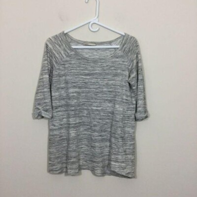 Cherish Size S Gary White 3/4 Rolled Sleeves Top Shirt Blouse