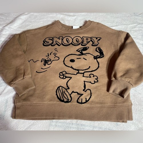 ZARA PEANUTS Snoopy Sweatshirt With Woodstock Girl Size 9 - Picture 5 of 15