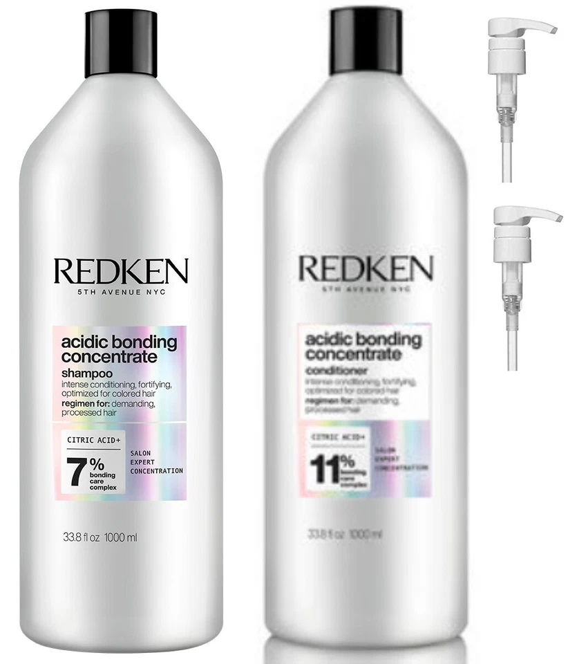 REDKEN ACIDIC BONDING CONCENTRATE SHAMPOO 1 LITRE AND CONDITIONER 1 LITRE PUMPS