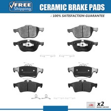 For 2007 - 2013 Mazda 3 Front & Rear Ceramic Brake Pads w/ Hardware