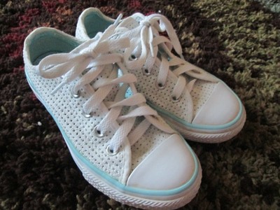 White Double Tongue Converse Converse Juniors All Star Double