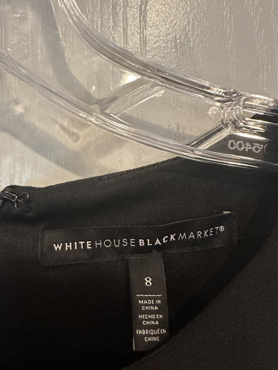 white house black market leather dress 3/4 Sleeve Faux Leather Dress