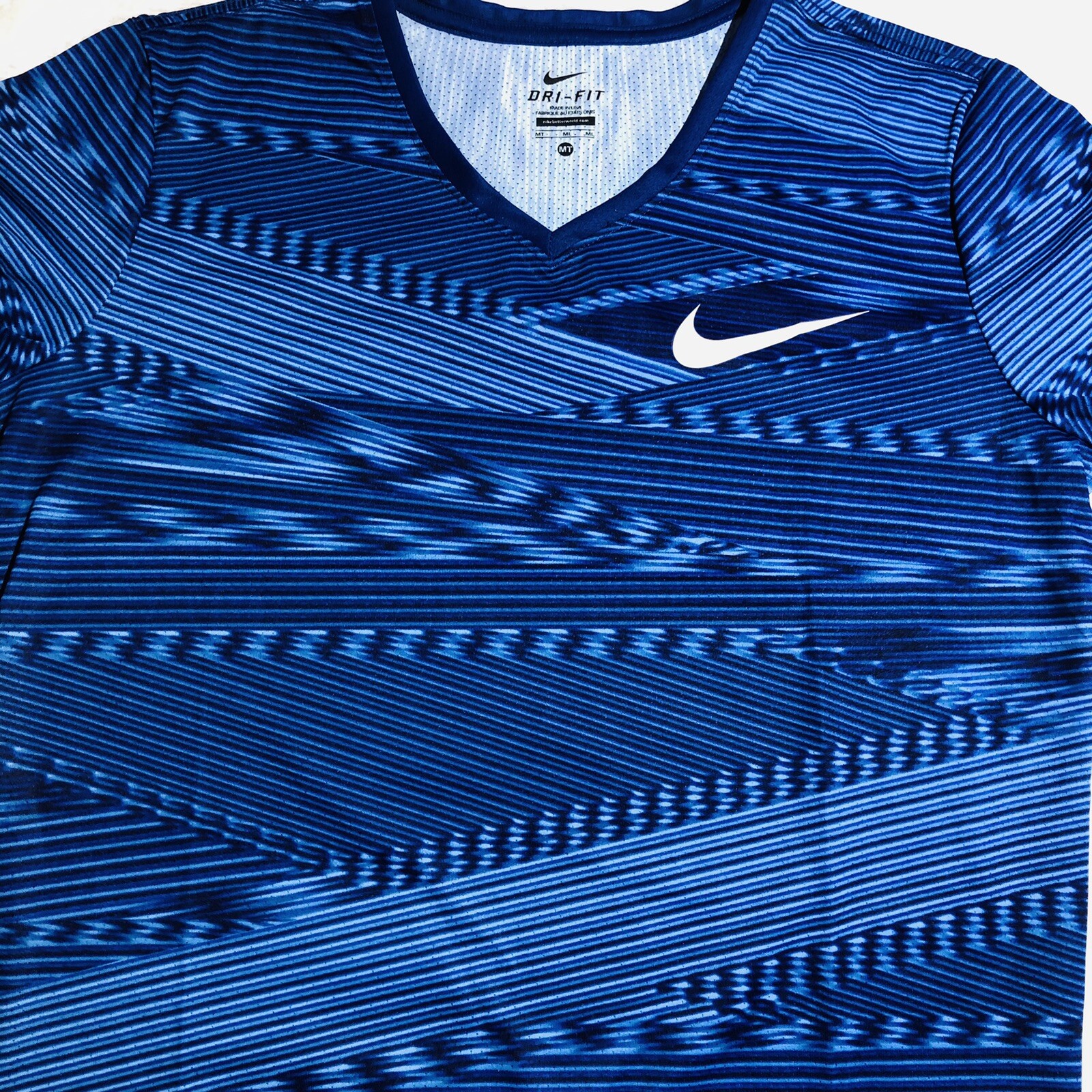 Nike Womens Pro Elite Team Running Training V-neck Jersey Made in USA SZ Medium image 2
