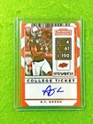 AJ GREEN AUTO ROOKIE COLLEGE TICKET BROWNS RC 2020 Contenders Draft AUTOGRAPH