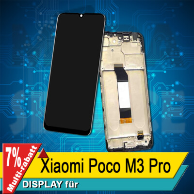 Display Für Xiaomi Poco M3 Pro Komplettes Bildschirm Lcd Touch Schwarz Rahmen