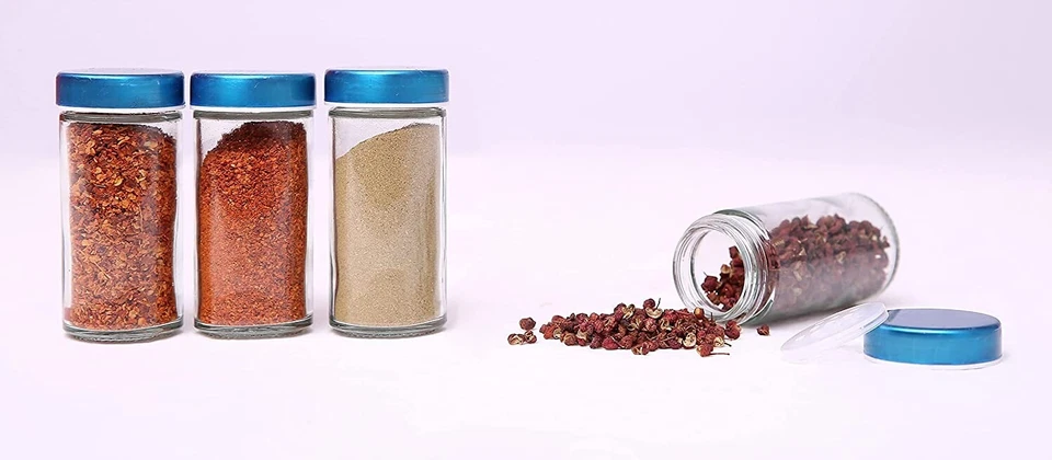 NEW Stainless Steel 16 Jar Revolving Spice Rack Stand Carousel Rotating Glass - Image 4 of 4