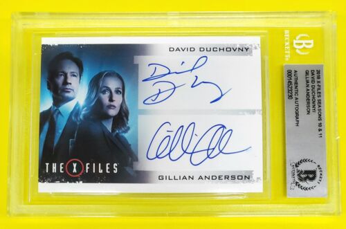 2018 The X-Files Seasons 10 & 11 Autograph David Duchovny & Gillian Anderson - Picture 1 of 3