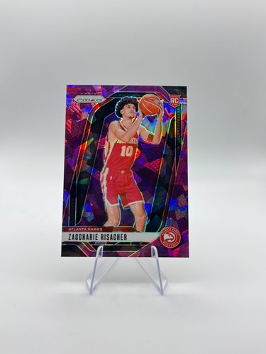 2024 Panini Prizm Zaccharie Risacher RC Purple Cracked Ice Prizm /149 #265
