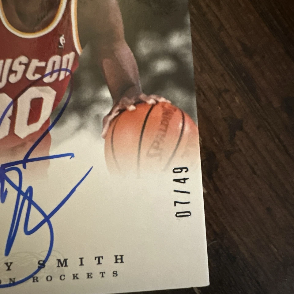 National Treasure 2012, Champions Signatures #/49, Kenny Smith, Houston Rockets. - Image 2 of 4