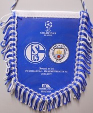 Schalke Wimpel Banner Champions League 2019 gegen Manchester City Neuware FP22
