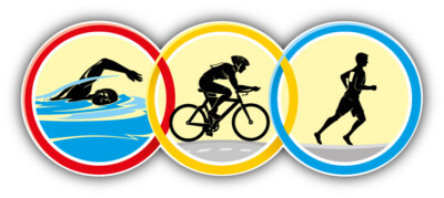 Triathlon Sport Label Car Bumper Sticker Decal