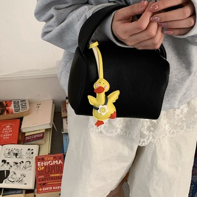 Cute Cartoon Duck Bag Charm High Quality Cute Leather Fashion Charm Bag Keyr _r1