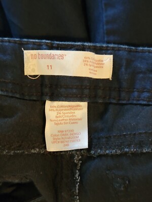 no boundaries jeans womens 11 skinny ankle stretch mid rise dark