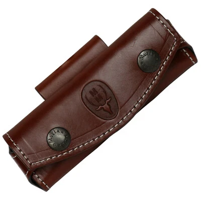 Muela Lederetui für Taschenmesser längs & quer Heft bis 11 cm, Messeretui braun