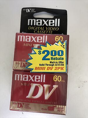 FREE POST Maxwell Mini DV Tape 60 Min Cassettes Factory Sealed 3 Available