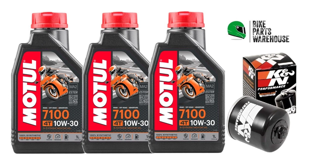 MOTUL 7100 10W30 K N Oil Filter Kit For Yamaha FZR 600 1991 1993